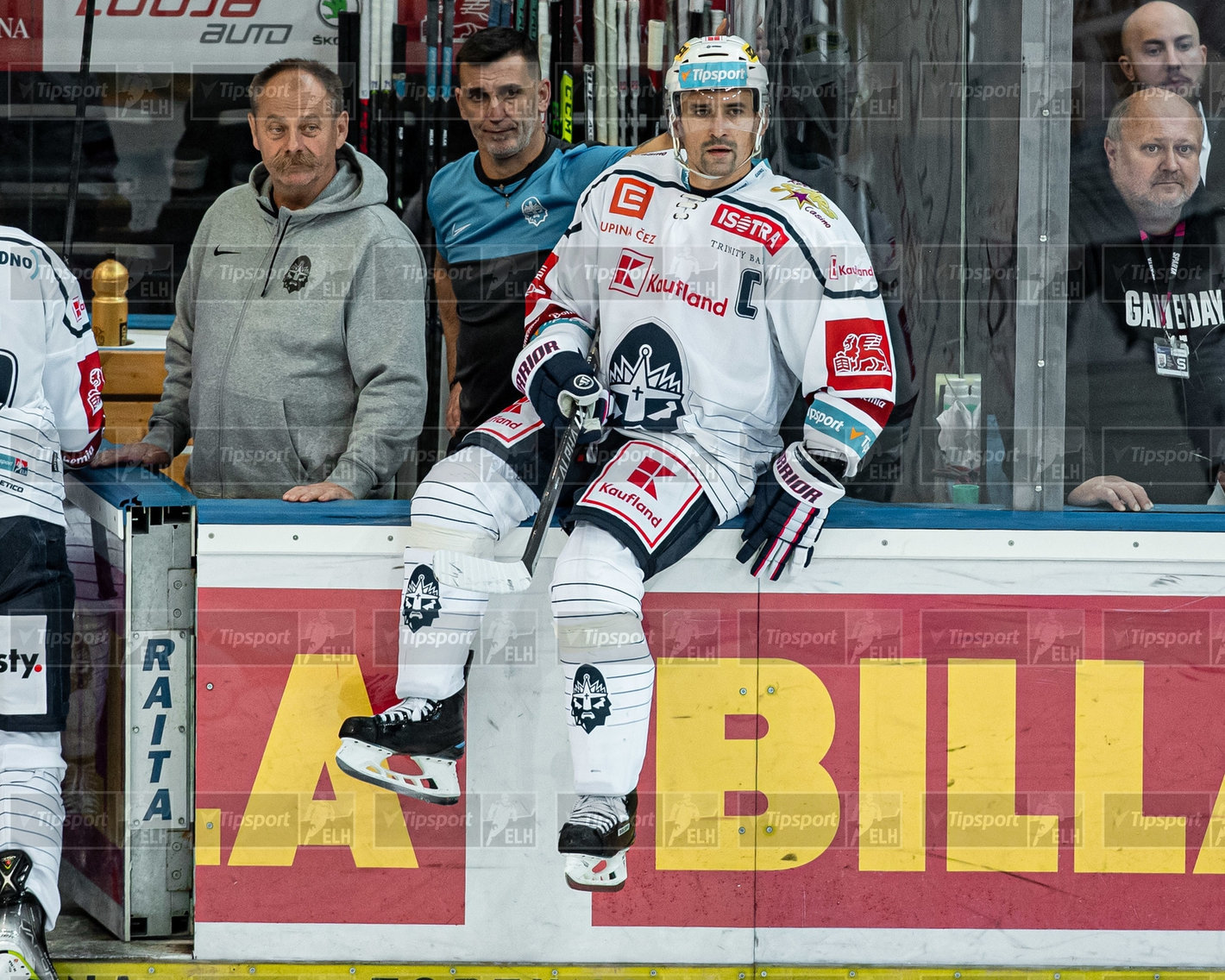 Kladenský kapitán Tomáš Plekanec na střídačce. Foto: Jan Beneš.