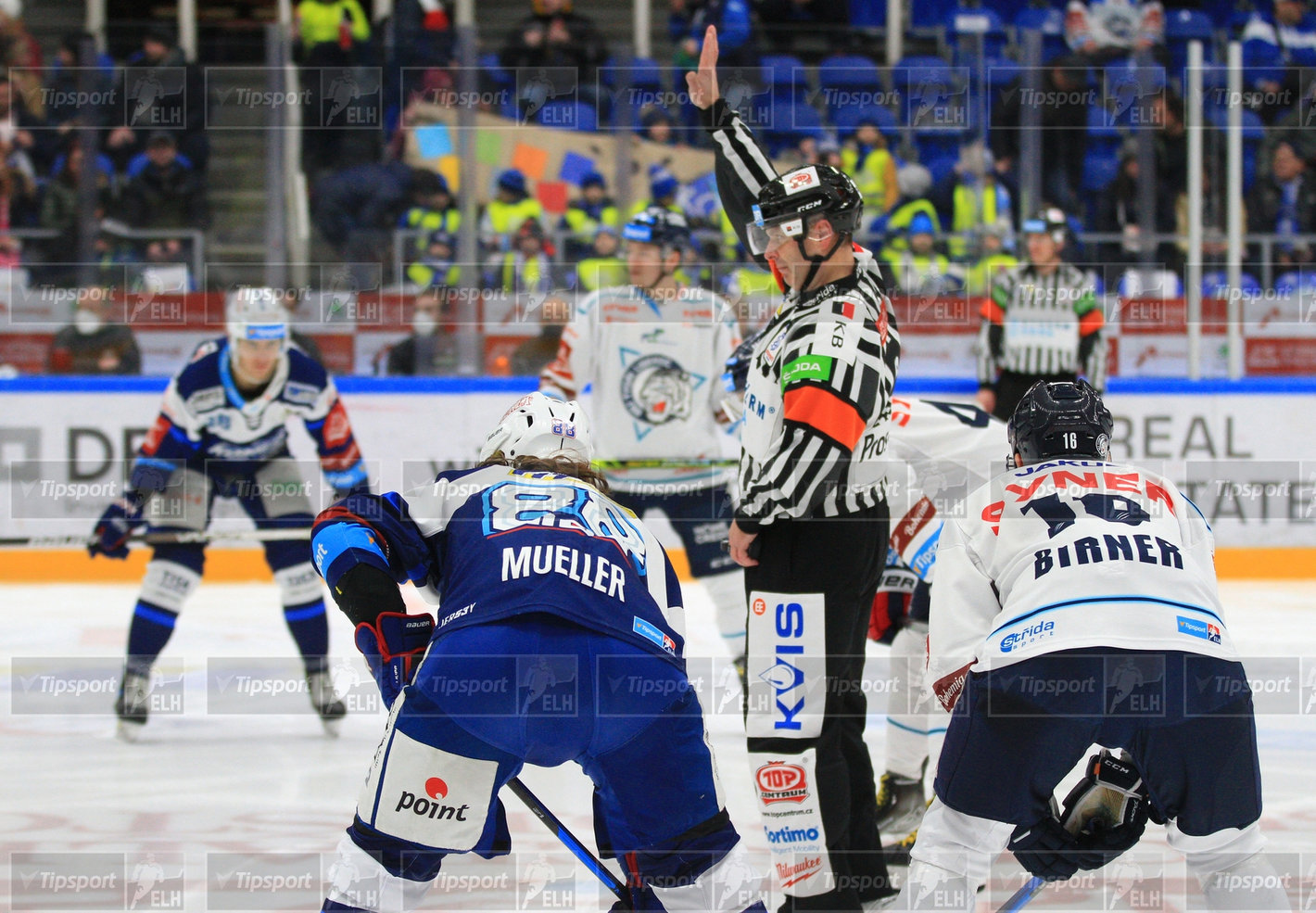 Rozhodčí René Hradil zahajuje zápas Kometa - Liberec (foto: Ivo Dostál)